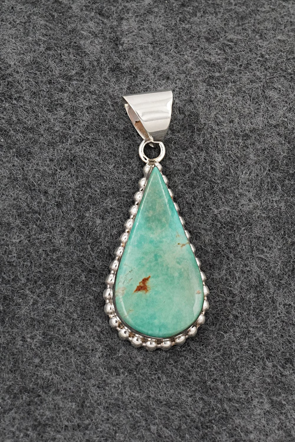 Turquoise & Sterling Silver Pendant - Larry Castillo