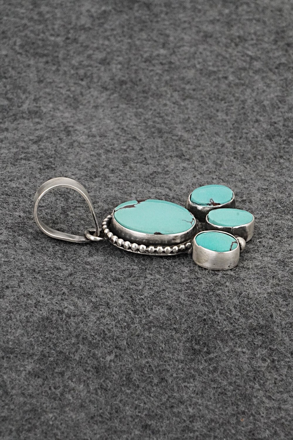 Turquoise & Sterling Silver Pendant and Earrings Set - Bobby Johnson