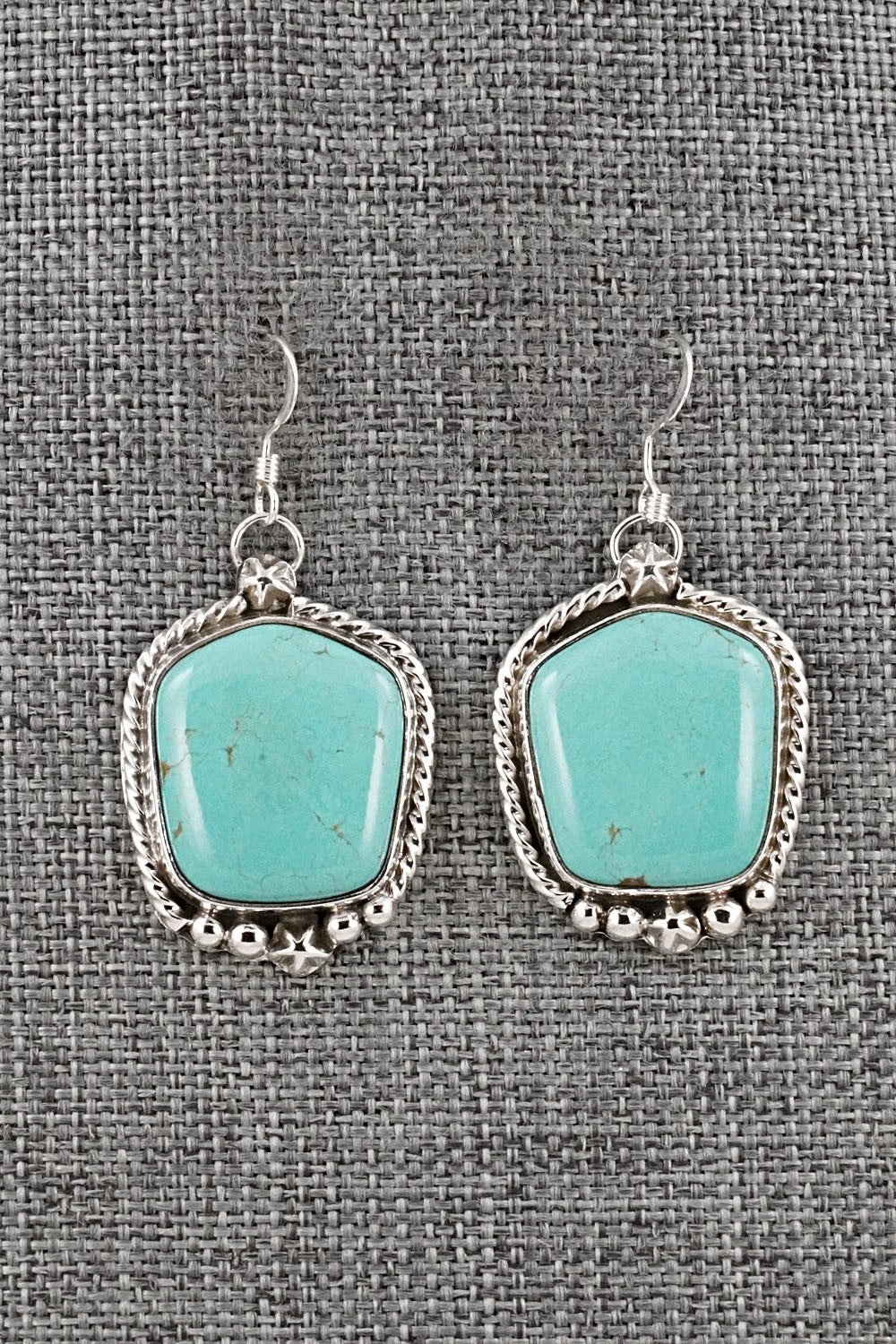 Turquoise & Sterling Silver Earrings - Rena Shelly