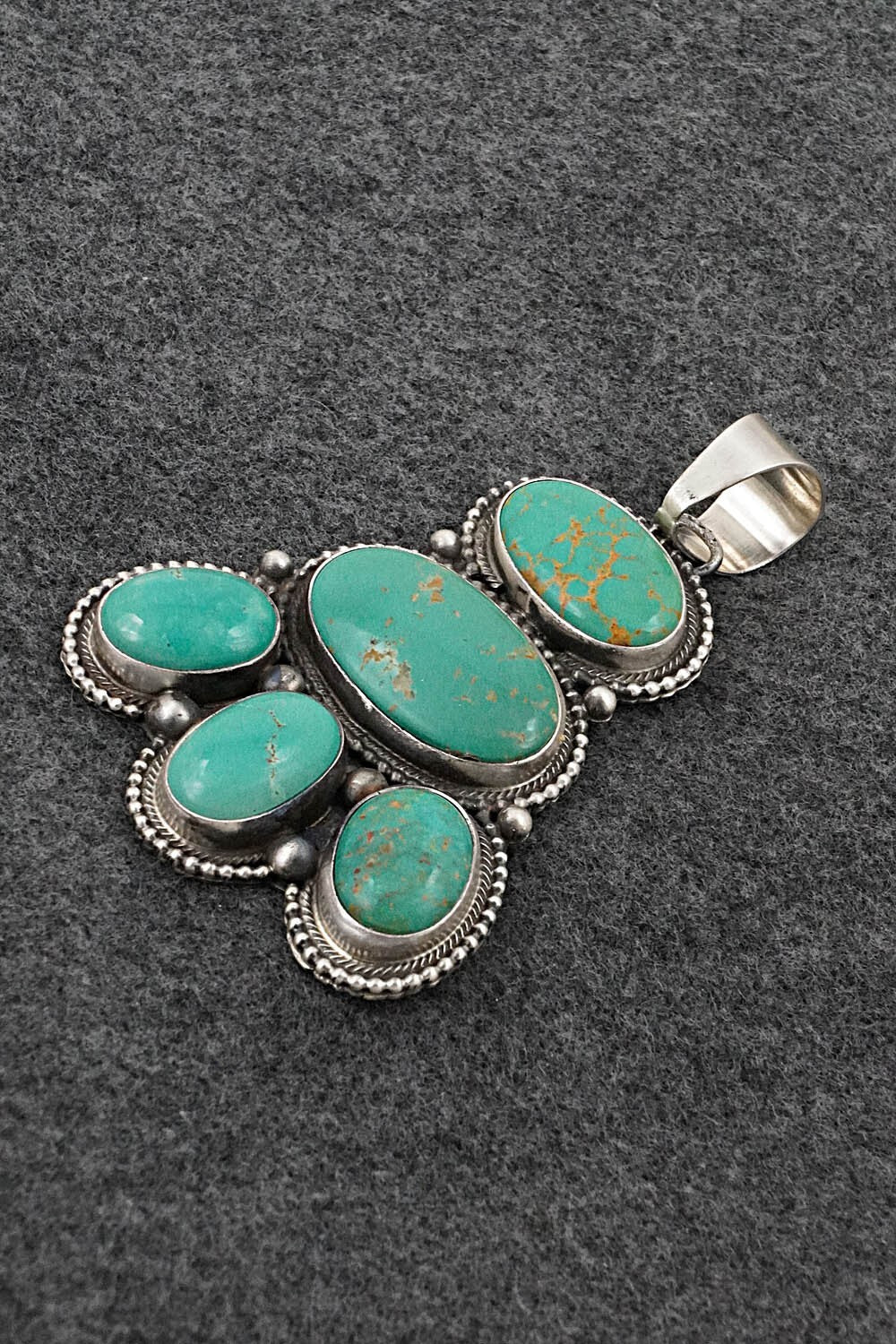 Turquoise & Sterling Silver Pendant and Earrings Set - Kathleen Chavez