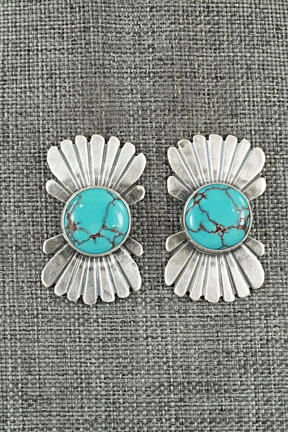 Turquoise & Sterling Silver Earrings - Mark Yazzie