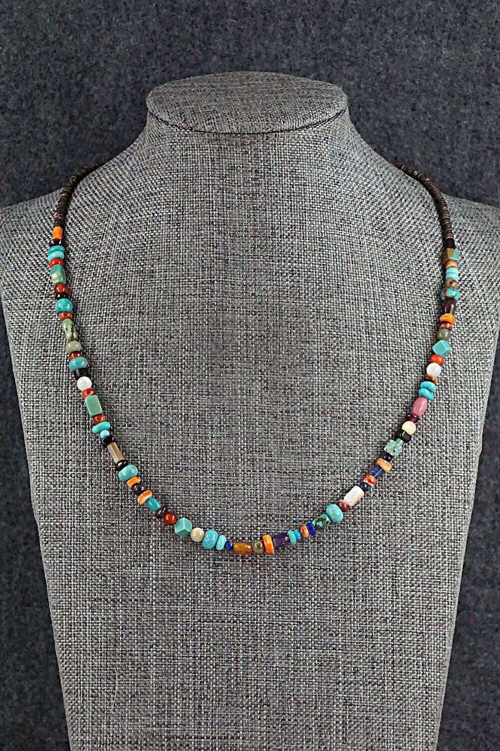Multi-Stone and Sterling Silver Necklace - Helen Tsosie