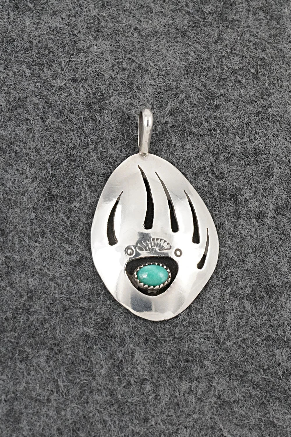 Turquoise & Sterling Silver Pendant - Ervin Begay