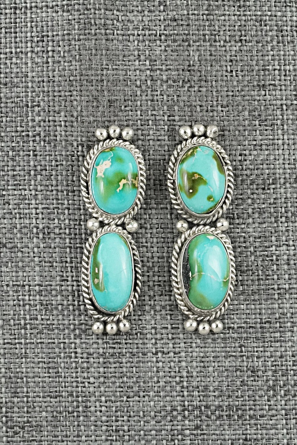 Turquoise & Sterling Silver Earrings - Rena Begay