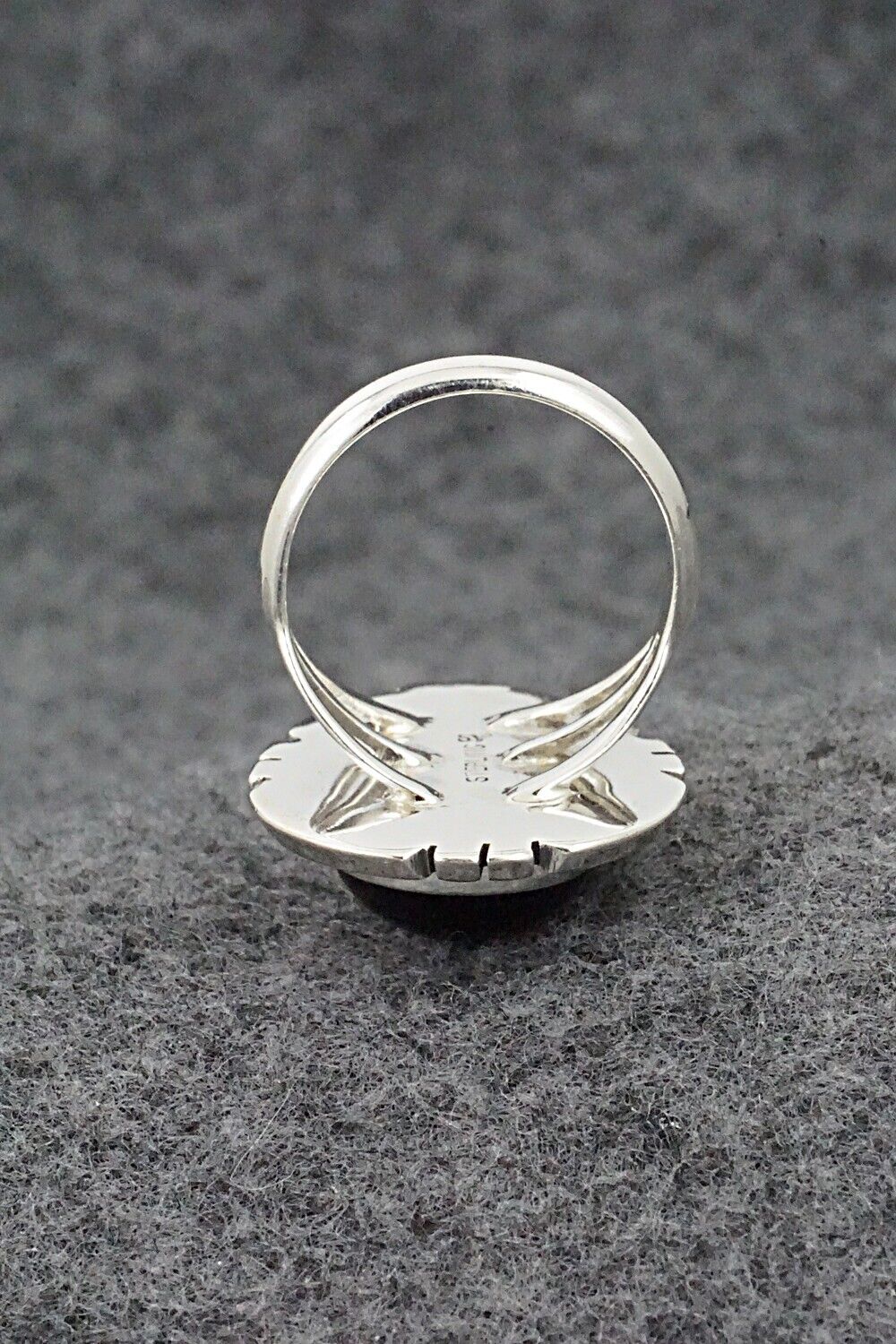 Onyx & Sterling Silver Ring - Samuel Yellowhair - Size 7.75