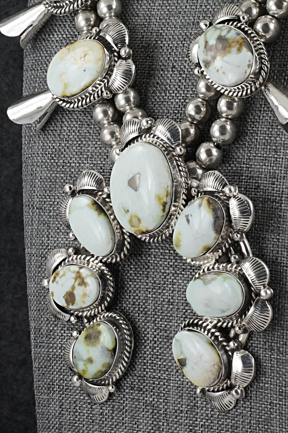 Variscite & Sterling Silver Squash Blossom Set - Vernon Johnson