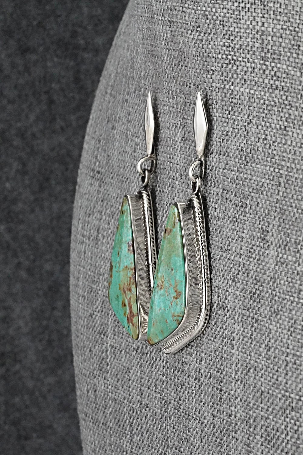 Turquoise & Sterling Silver Earrings - Mike Smith