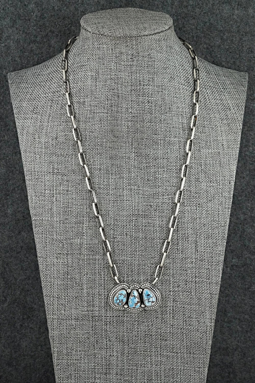 Turquoise & Sterling Silver Necklace - Kathleen Livingston
