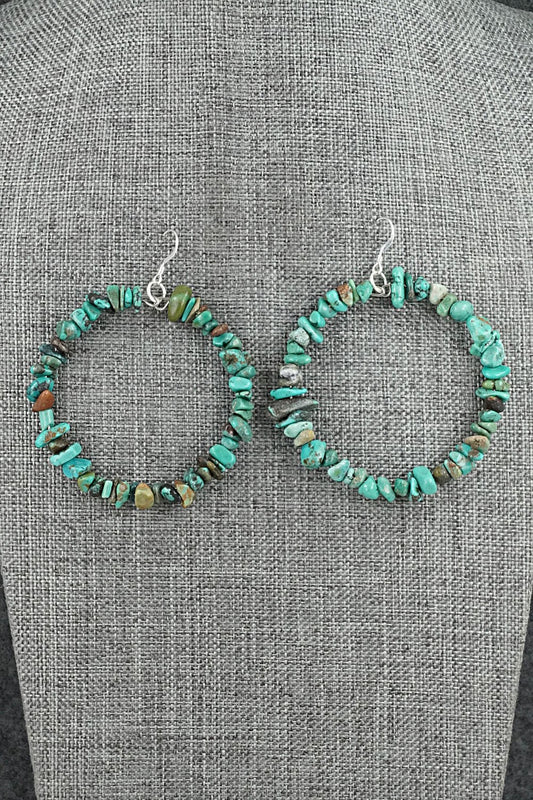 Turquoise & Sterling Silver Earrings - Doreen Jake
