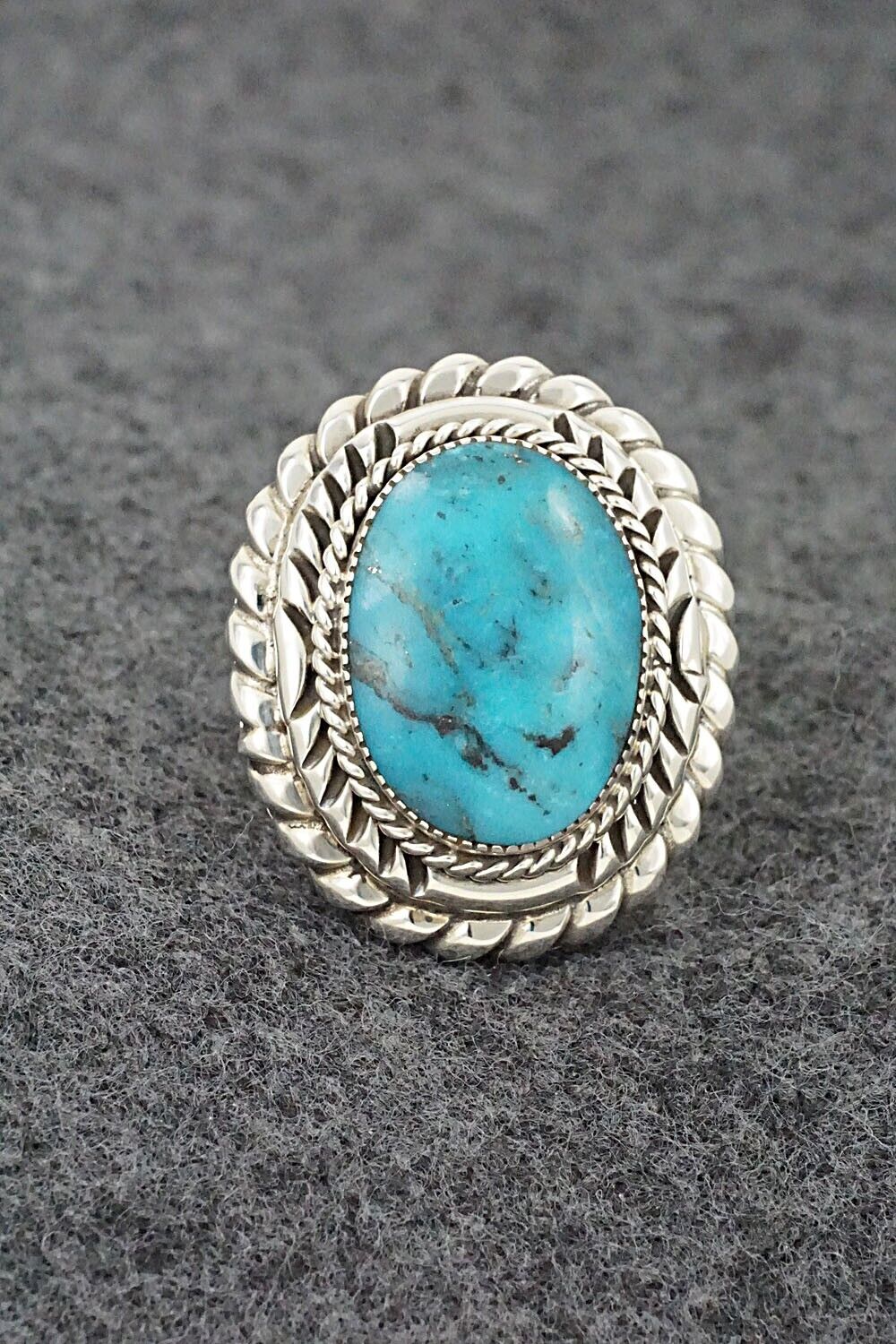 Turquoise & Sterling Silver Ring - Jerome Lee - Size 7.5