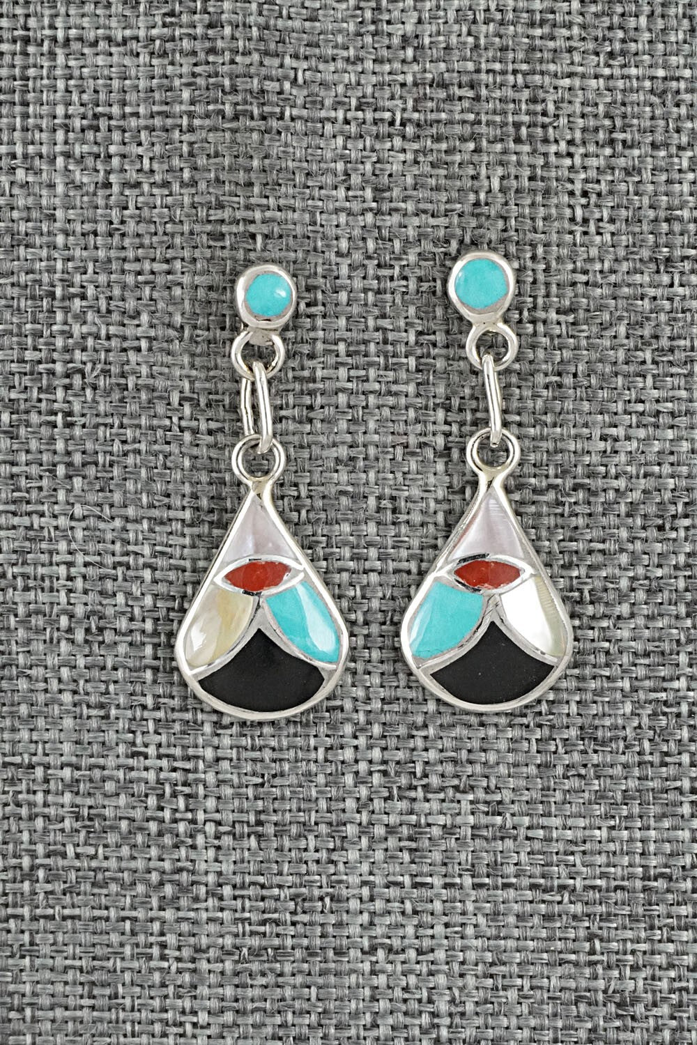 Multi-Stone & Sterling Silver Earrings - Orena Leekya