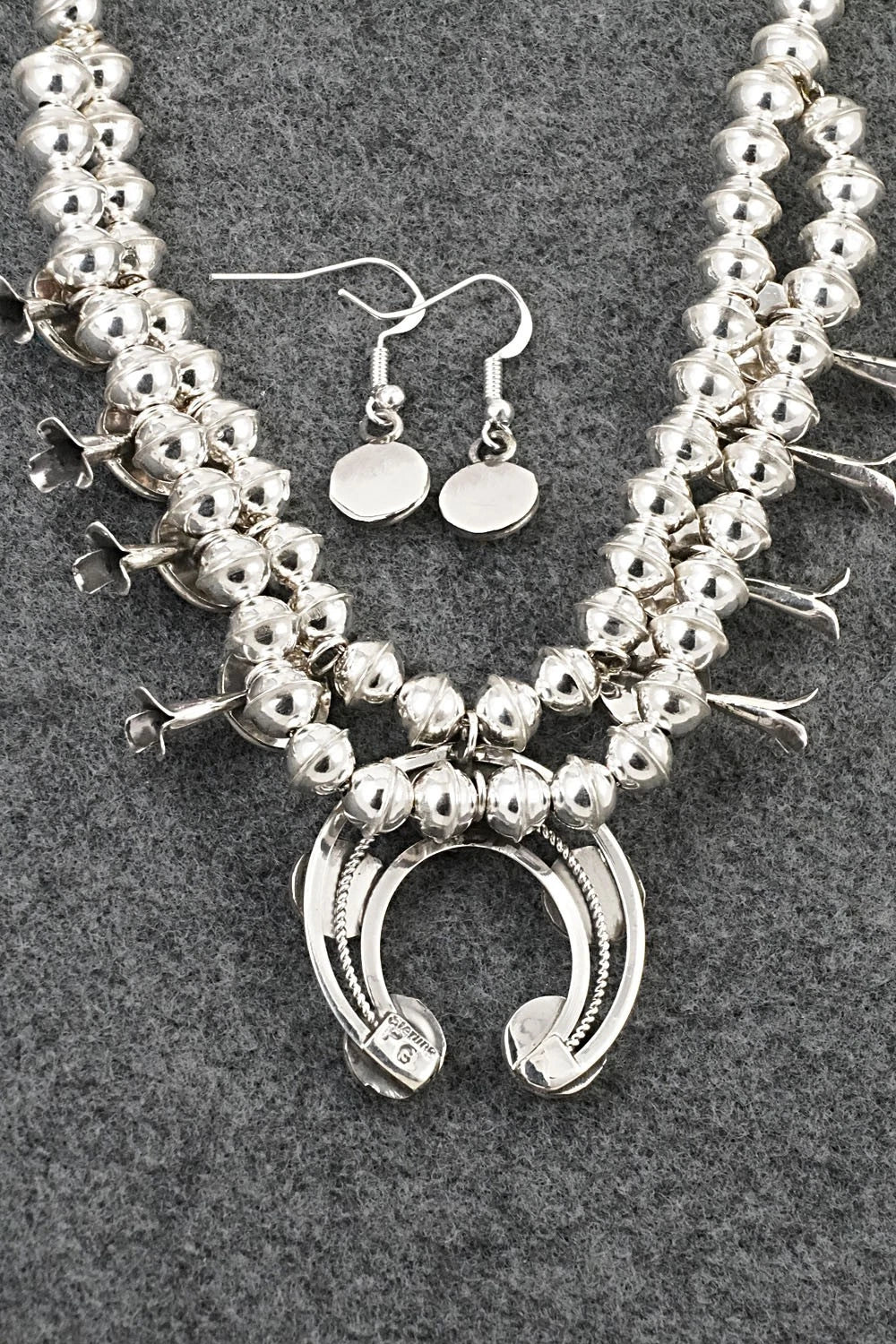 Turquoise & Sterling Silver Squash Blossom Set - Phil Garcia
