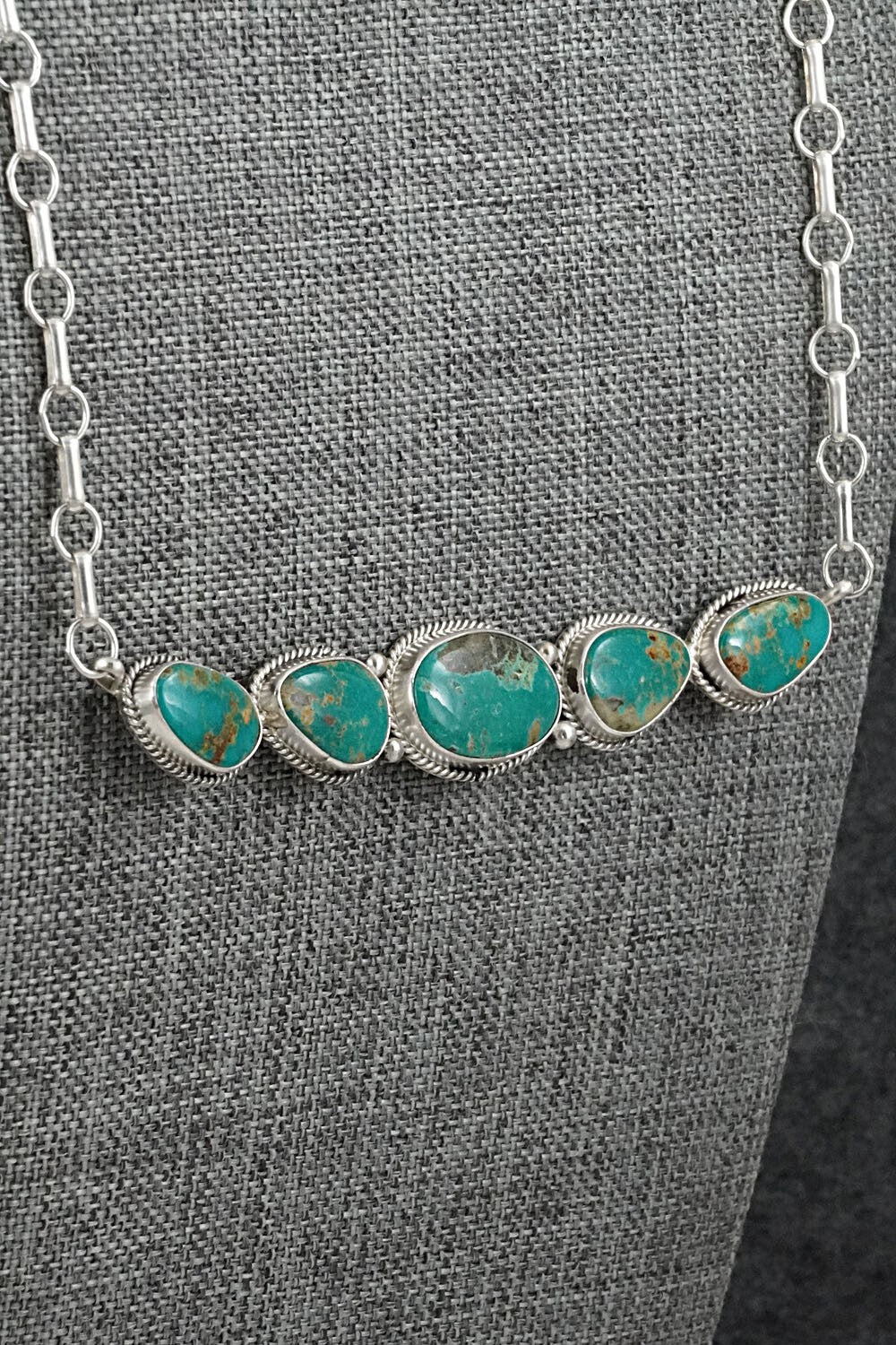 Turquoise & Sterling Silver Necklace - Rena Begay