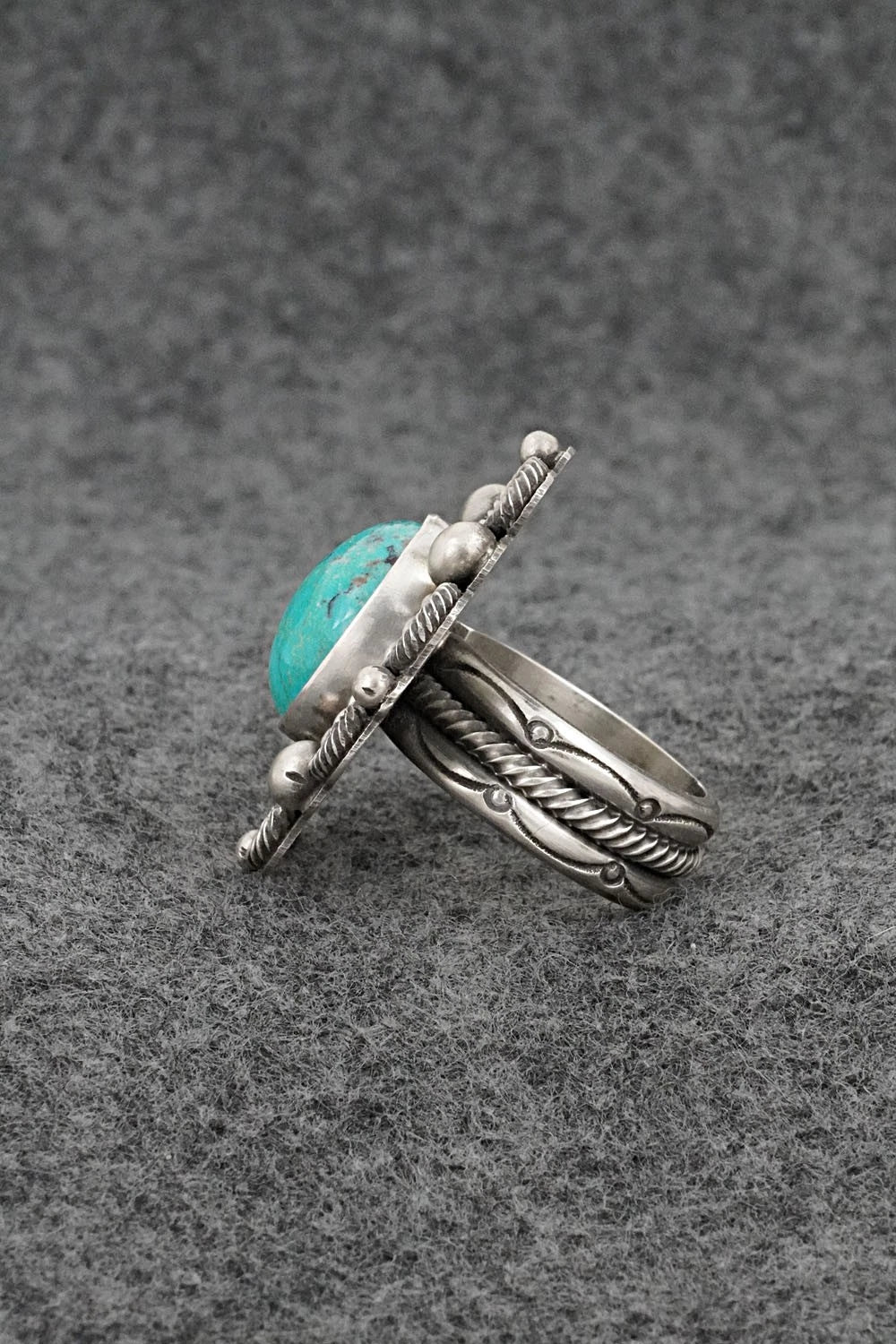 Turquoise & Sterling Silver Ring - Michael Calladitto - Size 7