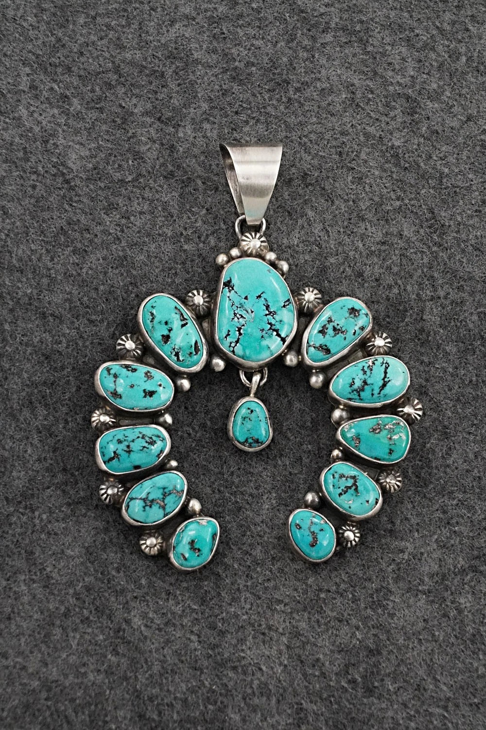Turquoise & Sterling Silver Naja Pendant - Kathleen Livingston