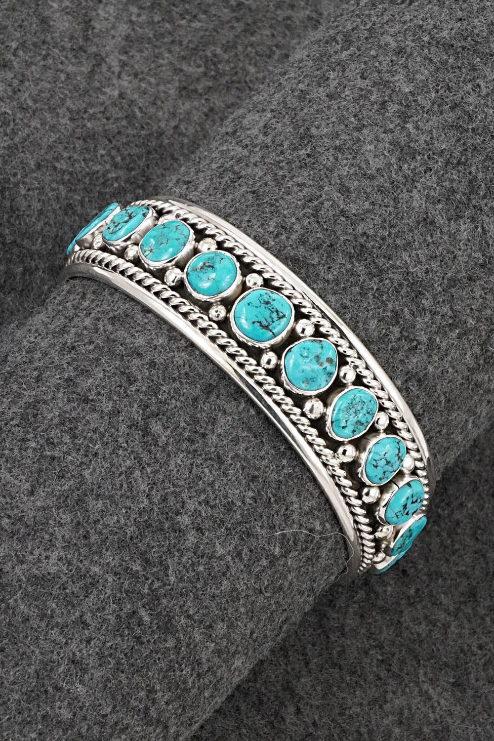 Turquoise & Sterling Silver Bracelet - Chester Charley