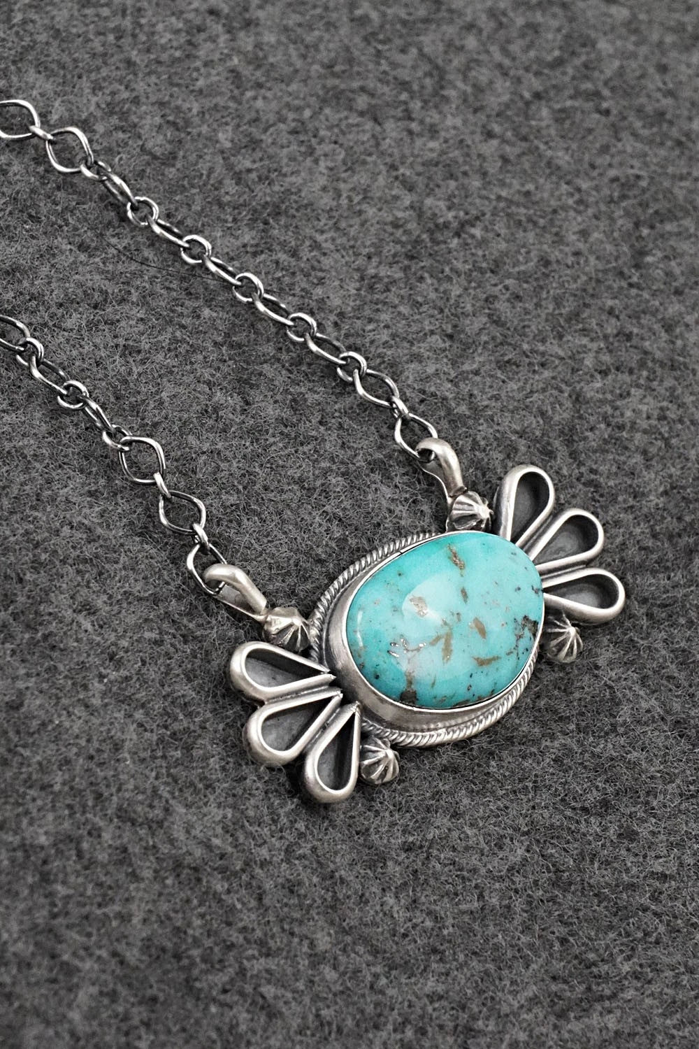 Turquoise & Sterling Silver Necklace - Darrin Livingston