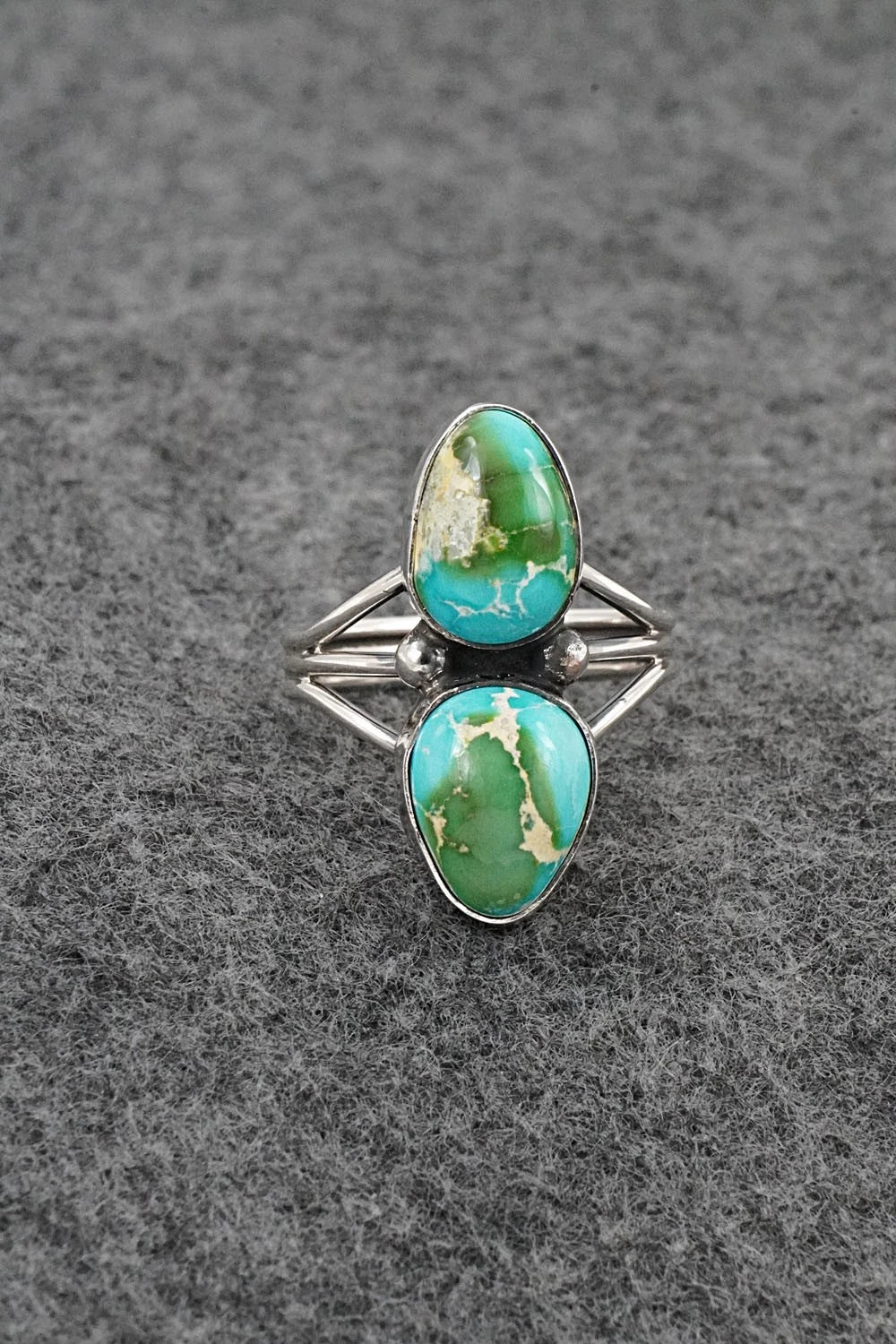 Turquoise & Sterling Silver Ring - Eugene Gruber - Size 7