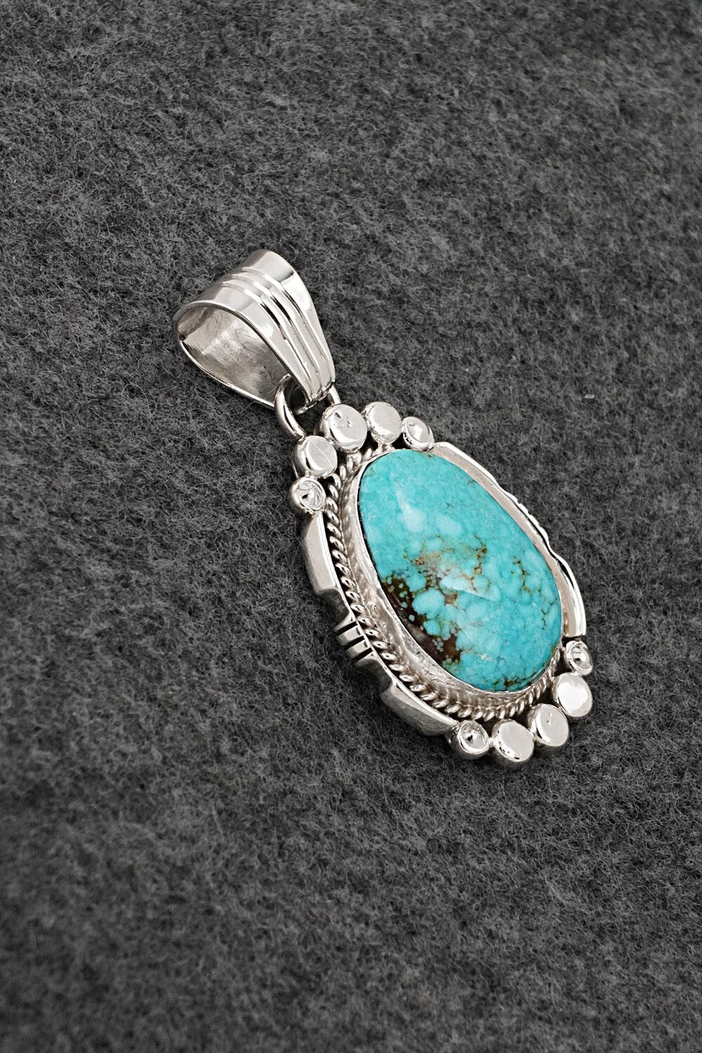 Turquoise & Sterling Silver Pendant - Daniel Benally