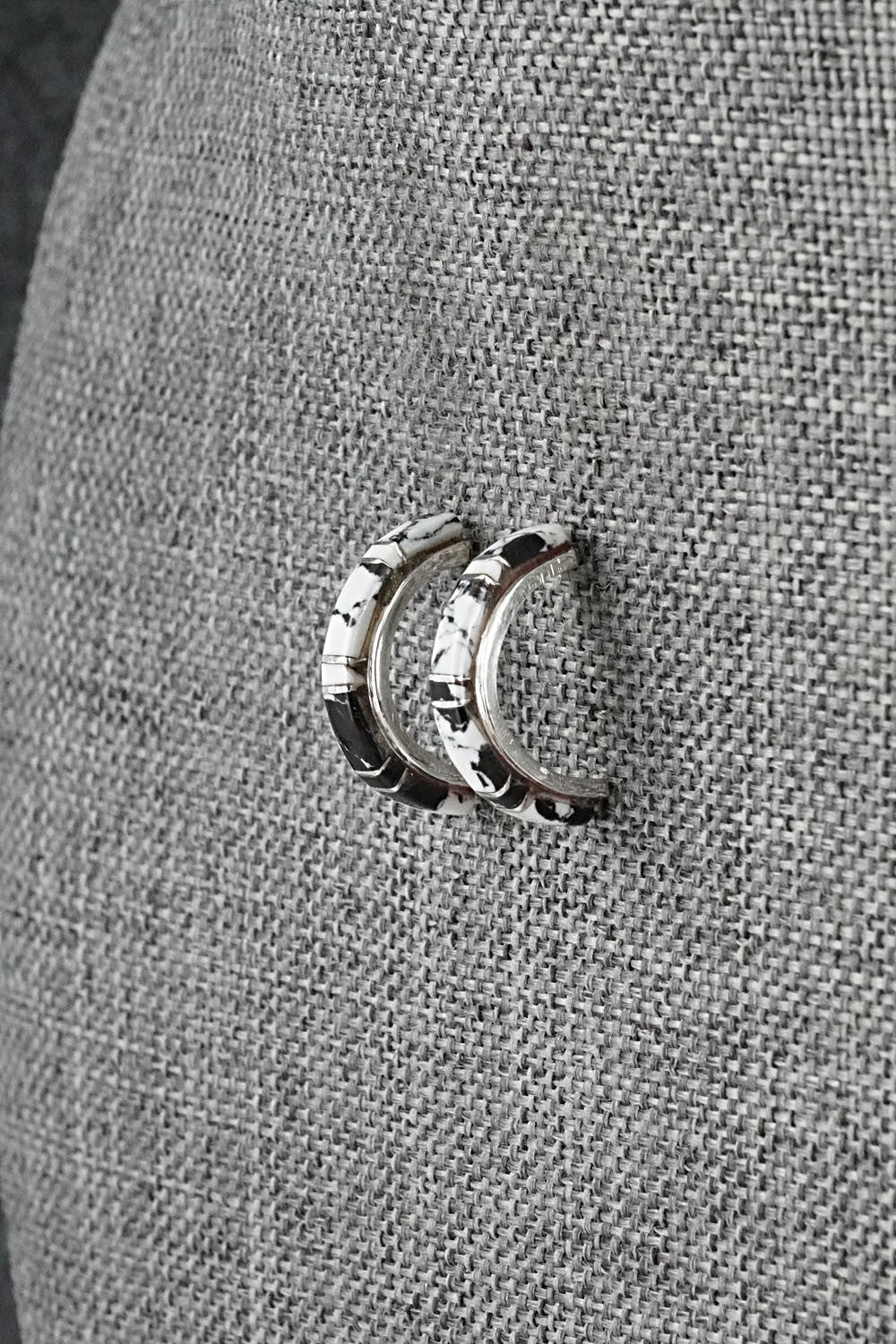 White Buffalo & Sterling Silver Earrings - Terrance Panteah