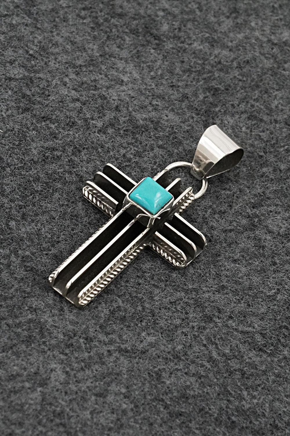 Turquoise & Sterling Silver Pendant - Darrell Yazzie