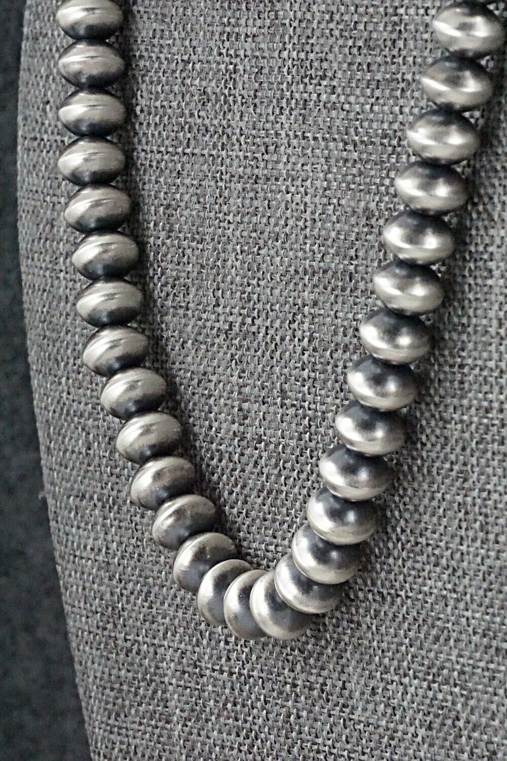 Sterling Silver Navajo Pearl Necklace 24" - Bryannen Halwood