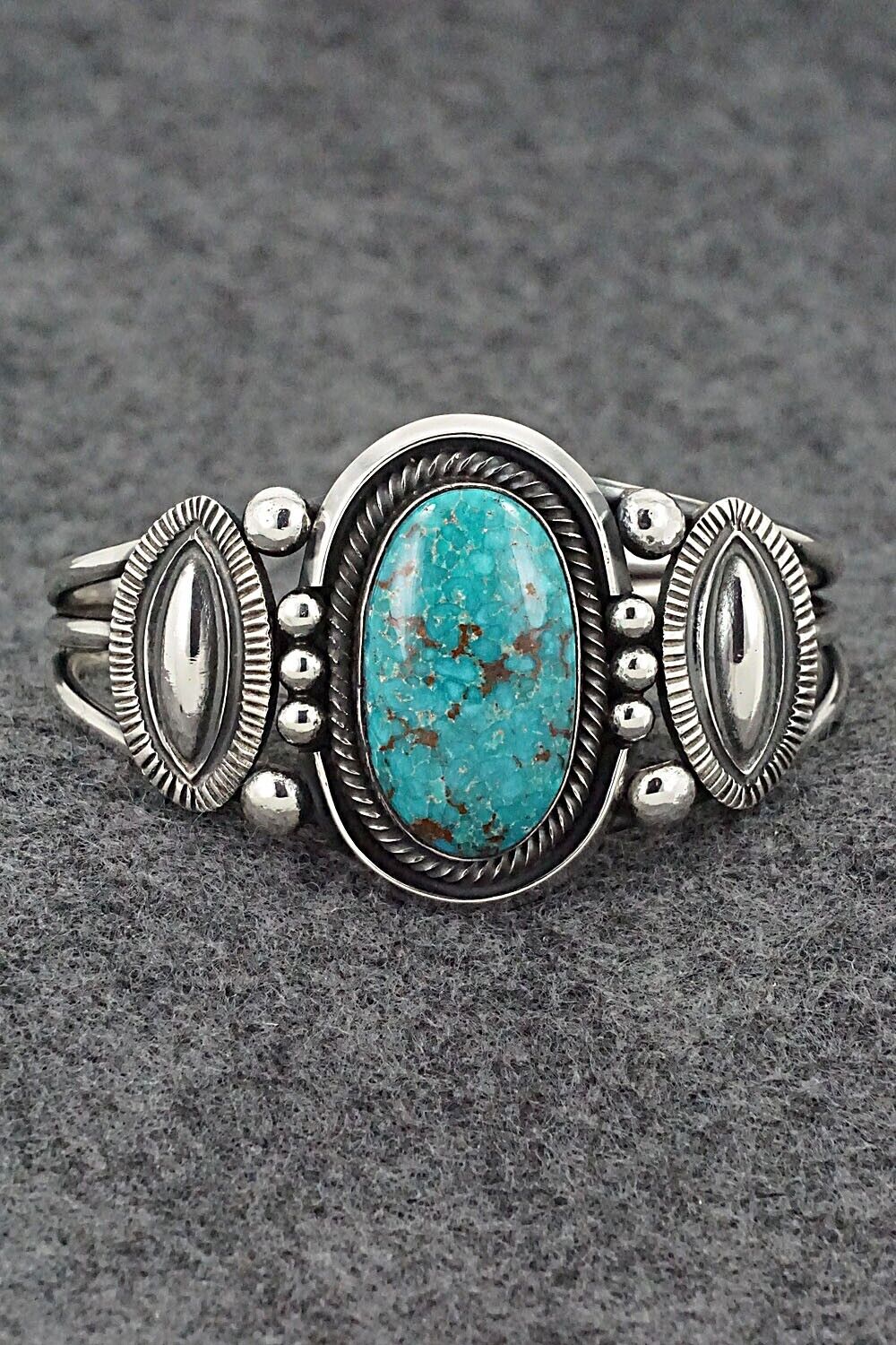 Turquoise & Sterling Silver Bracelet - Leon Martinez
