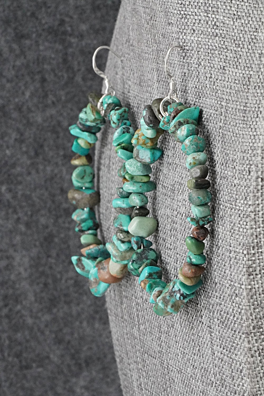 Turquoise & Sterling Silver Earrings - Doreen Jake