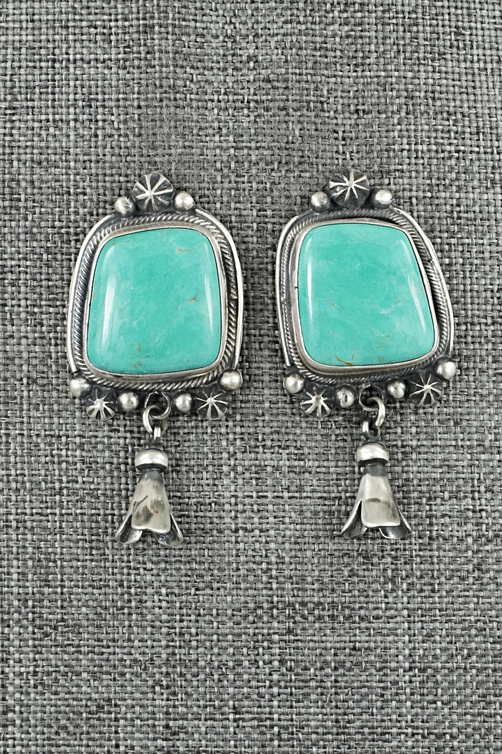 Turquoise & Sterling Silver Earrings - Bobby Johnson