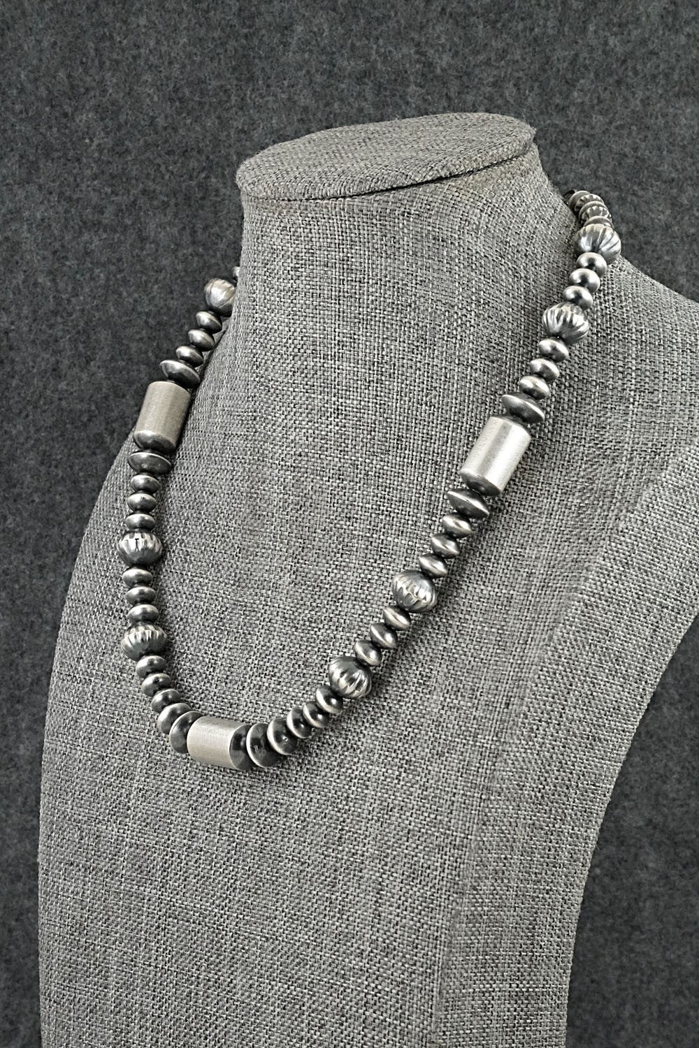 Sterling Silver Navajo Pearl Necklace 16" - Tonisha Haley