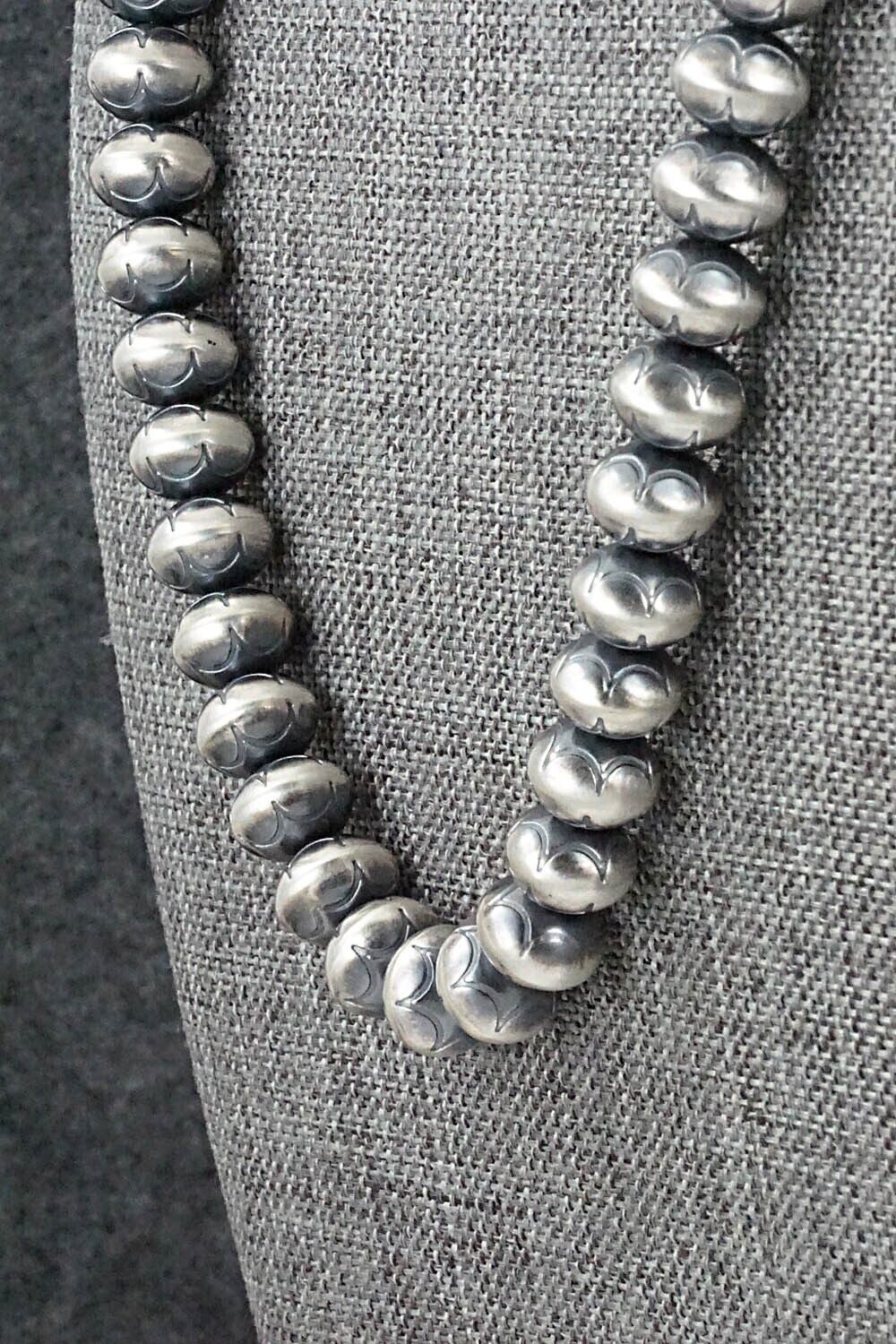 Sterling Silver Navajo Pearl Necklace 26" - Bryannen Halwood