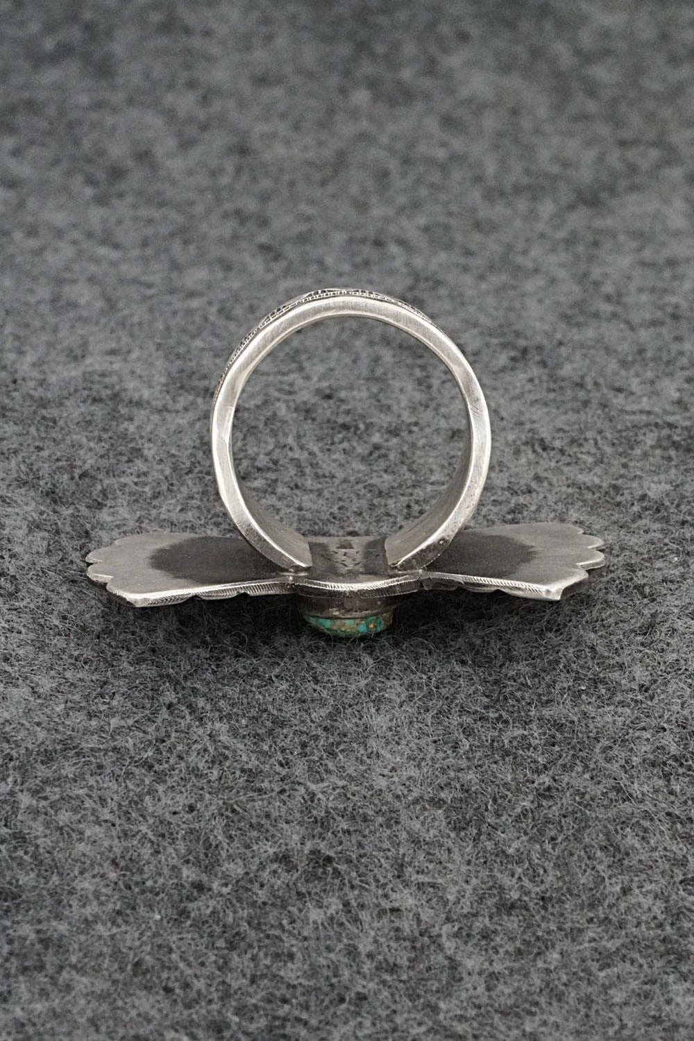 Turquoise & Sterling Silver Ring - Calvin Martinez - Size 8