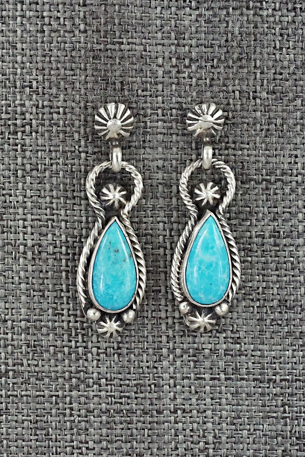 Turquoise & Sterling Silver Earrings - Verley Betone