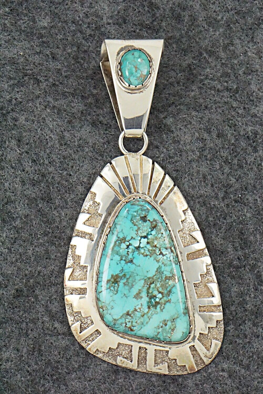 Turquoise and Sterling Silver Pendant - Oliver Smith