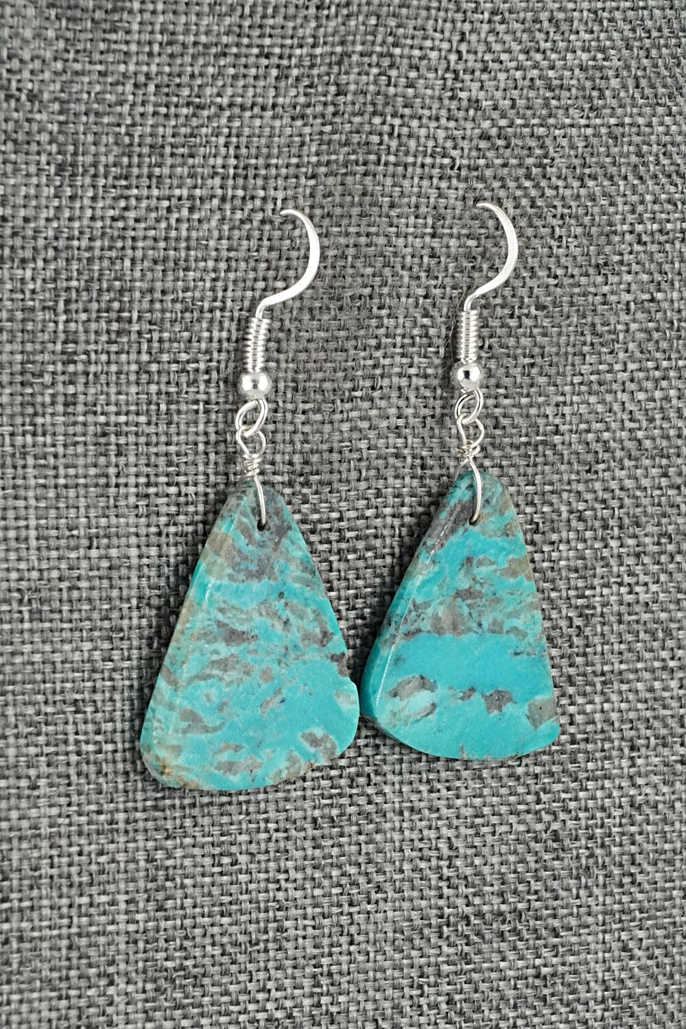 Turquoise & Sterling Silver Earrings - Louise Pete