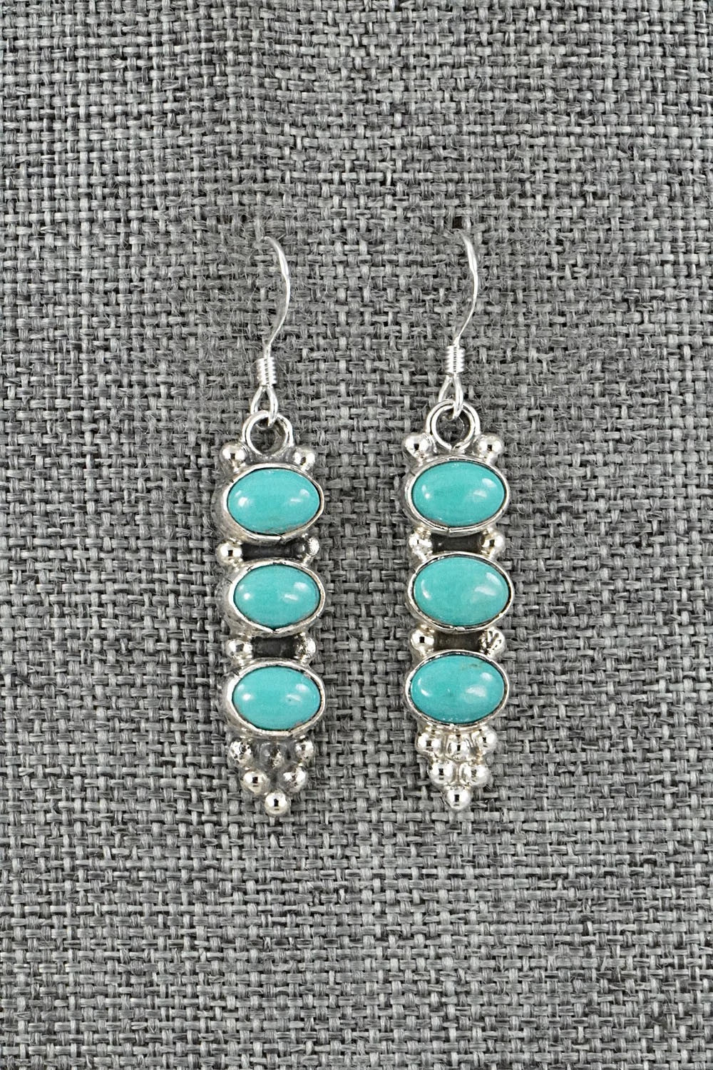 Turquoise & Sterling Silver Earrings - Gary Shorty