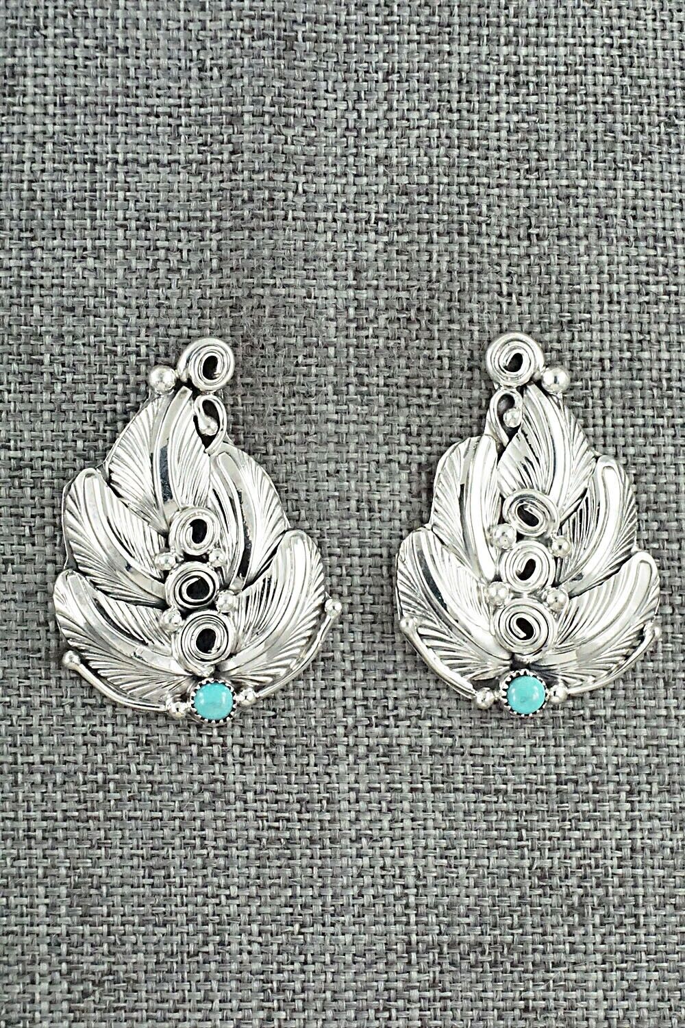 Turquoise & Sterling Silver Earrings - Darrell Morgan
