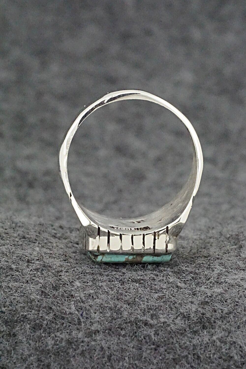 Turquoise & Sterling Silver Ring - Trevor Jack - Size 13