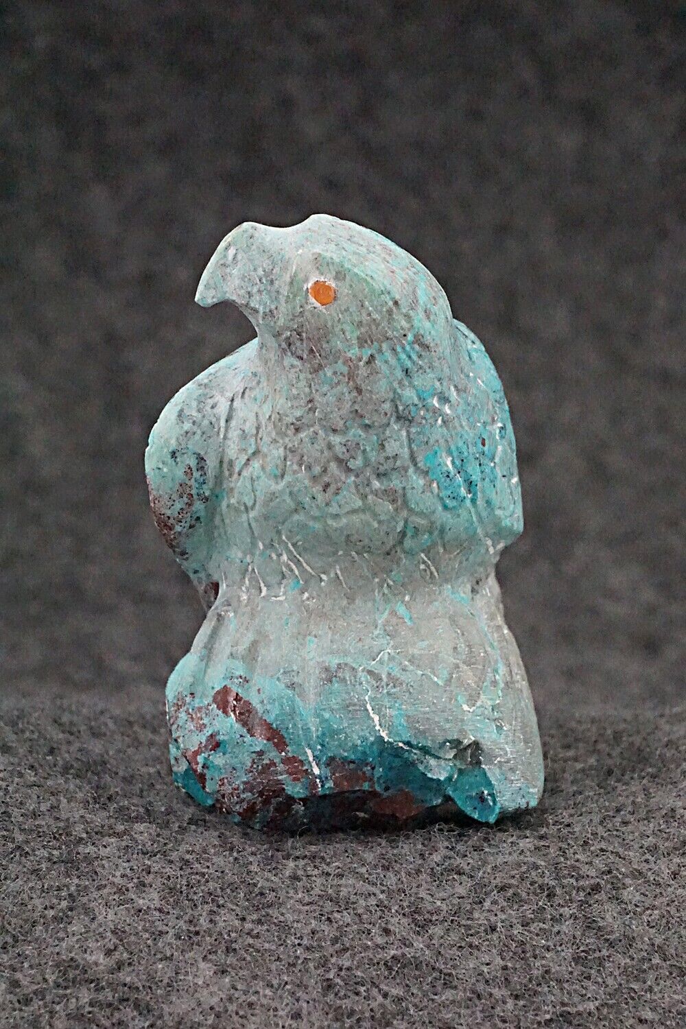 Eagle Zuni Fetish Carving - Derrick Kaamasee