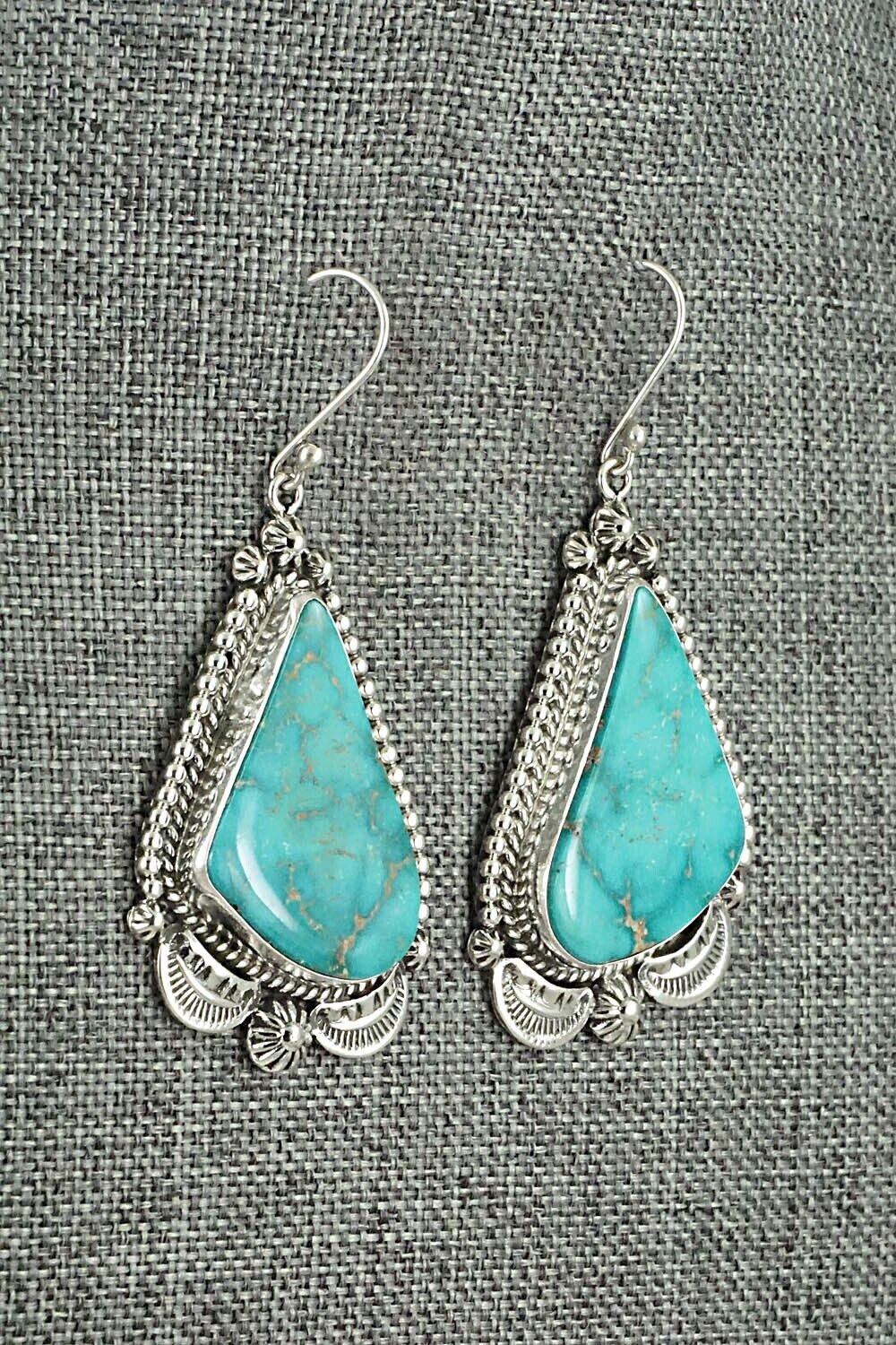 Turquoise & Sterling Silver Earrings - Lucinda Linkin