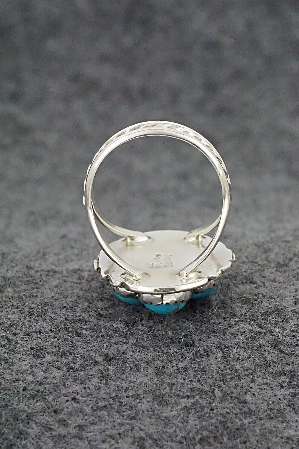 Turquoise & Sterling Silver Ring - Melvin Chee - Size 8.25
