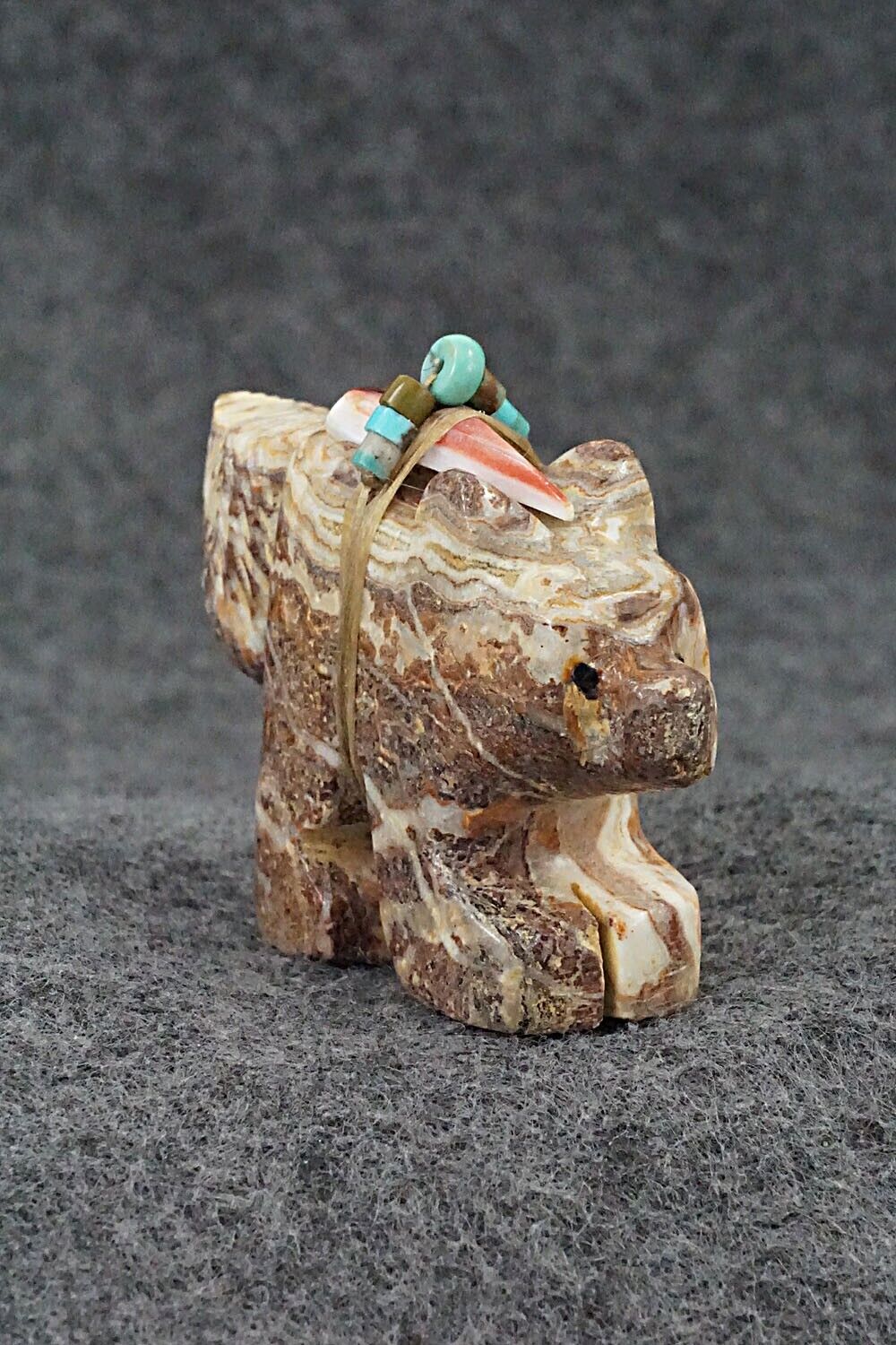 Wolf Zuni Fetish Carving - Danny Lonjose