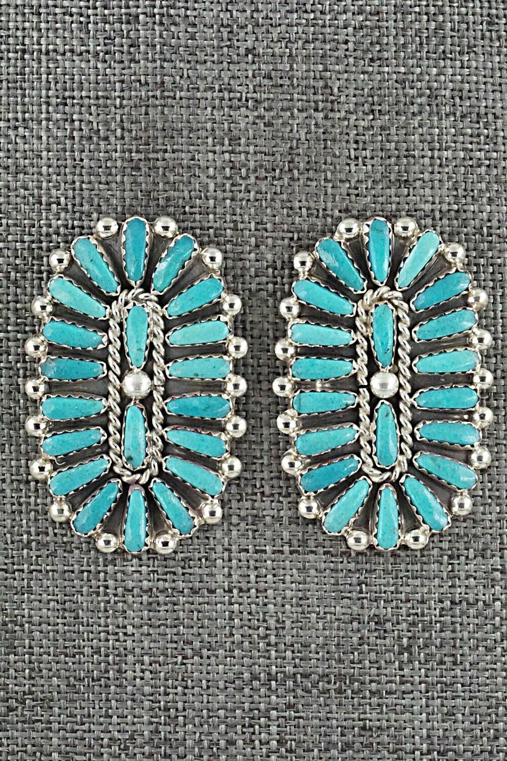 Turquoise & Sterling Silver Earrings - Philena Byjoe