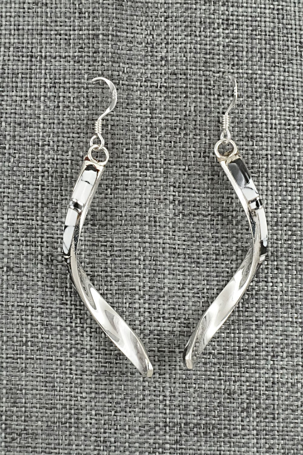 White Buffalo & Sterling Silver Earrings - Terrance Panteah