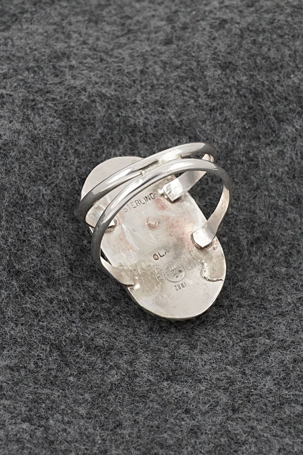 Multi-Stone & Sterling Silver Inlay Ring - Ola Eriacho - Size 10.5