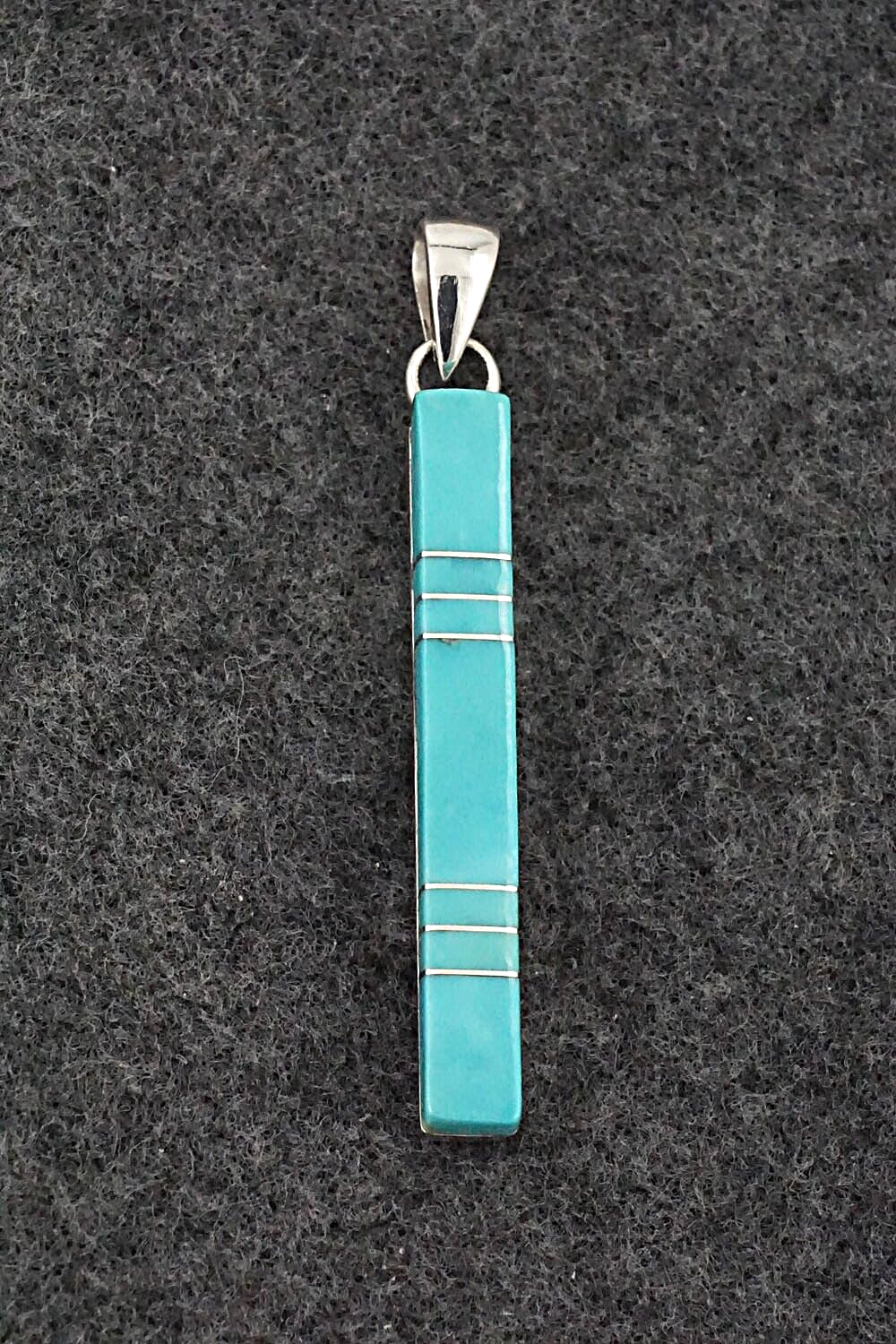 Turquoise & Sterling Silver Pendant - Madderral Kallestewa
