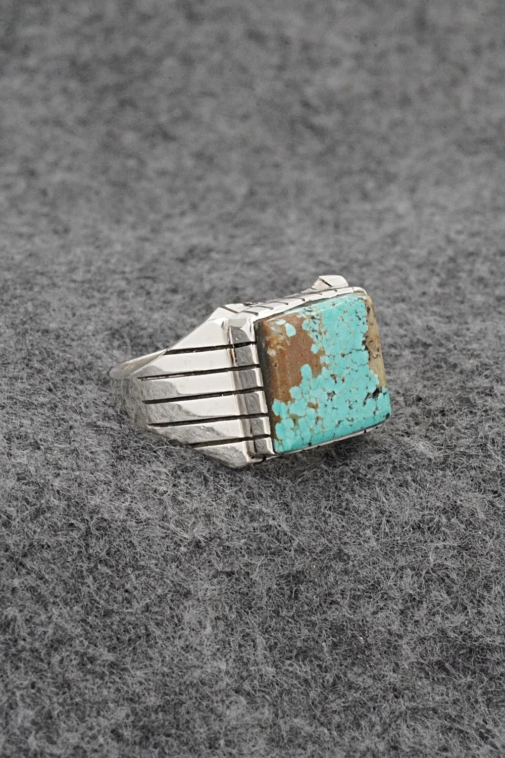 Turquoise & Sterling Silver Ring - Trevor Jack - Size 9.5