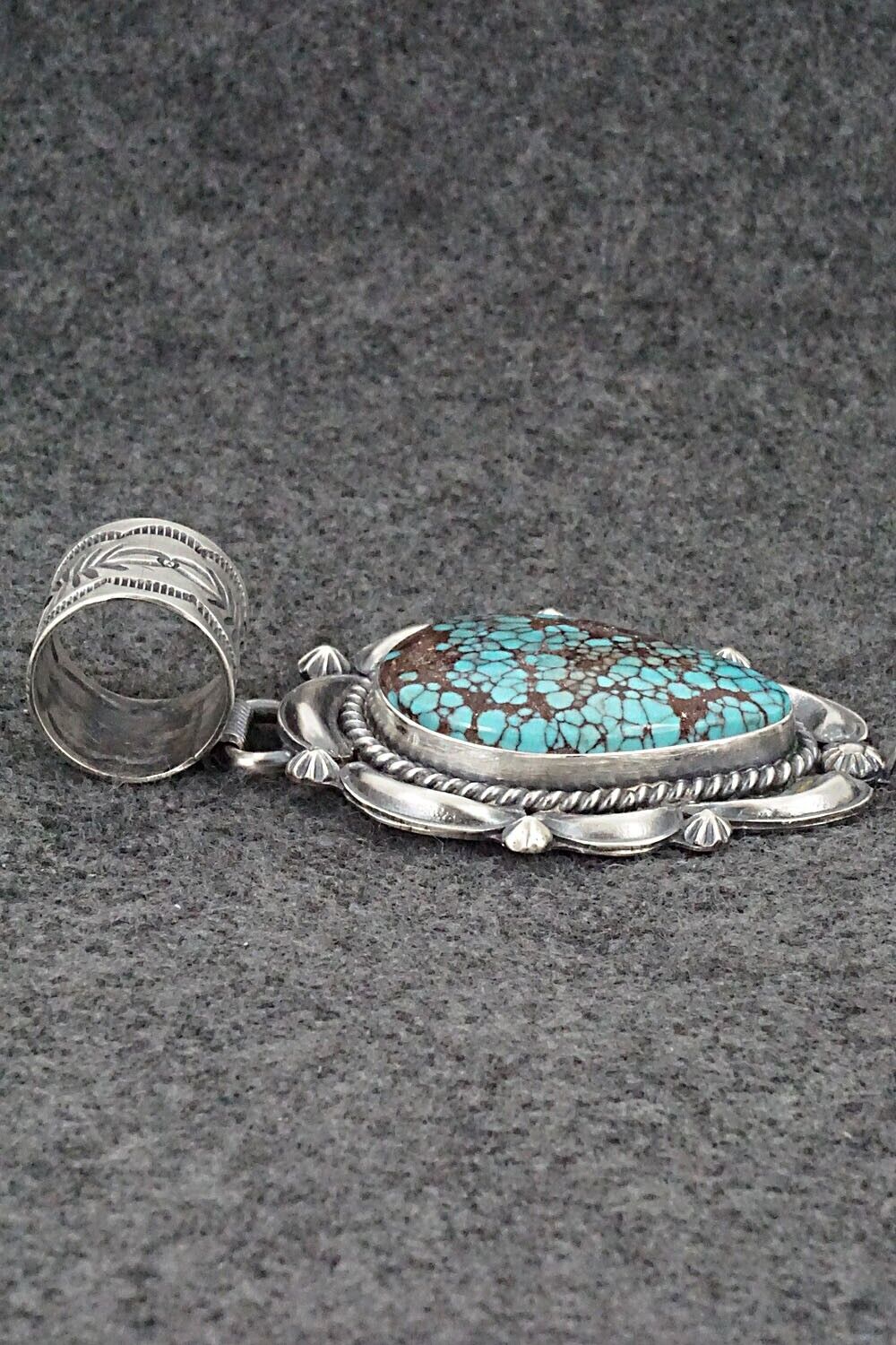 Turquoise & Sterling Silver Pendant - Raymond Delgarito
