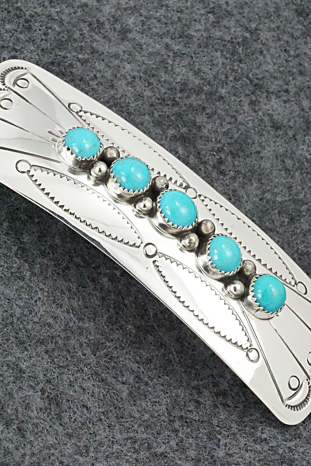 Turquoise & Sterling Silver Hair Barrette - Jolene Begay