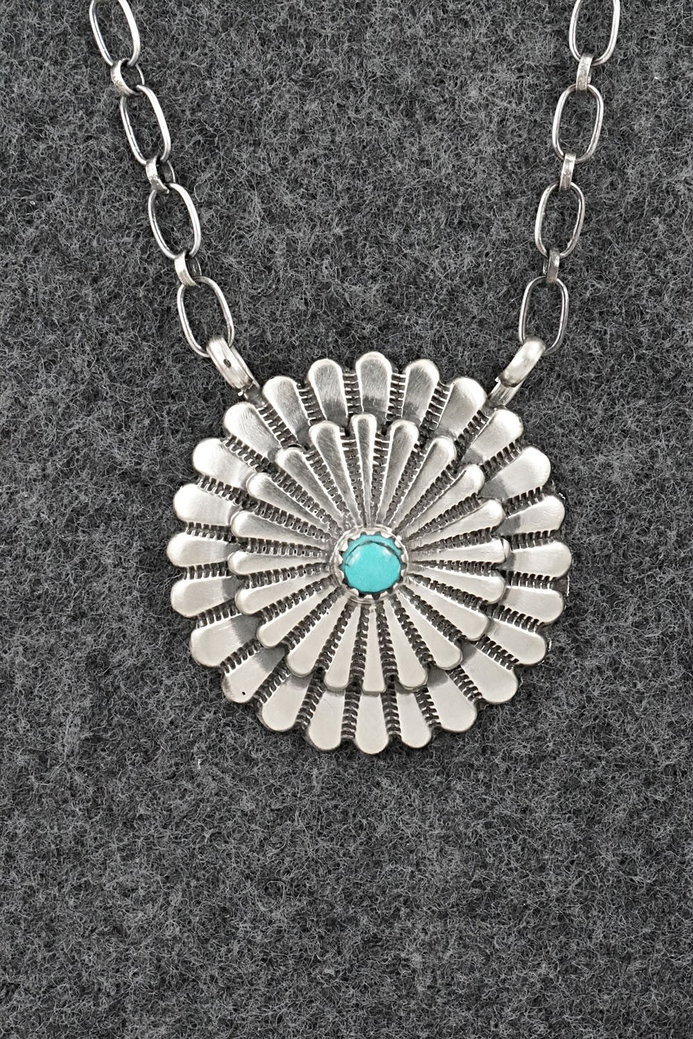 Turquoise & Sterling Silver Necklace - Sheldon Mariano